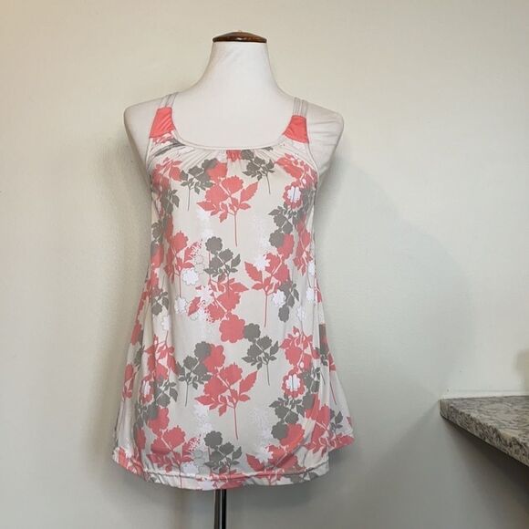 Body Touch Floral Pink Racerback Tank Top (Size: Medium) - Picture 6 of 12